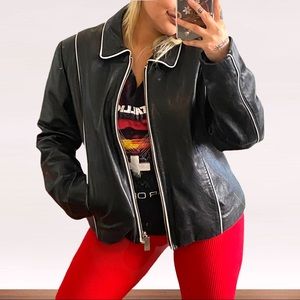 Leather Moto jacket🖤